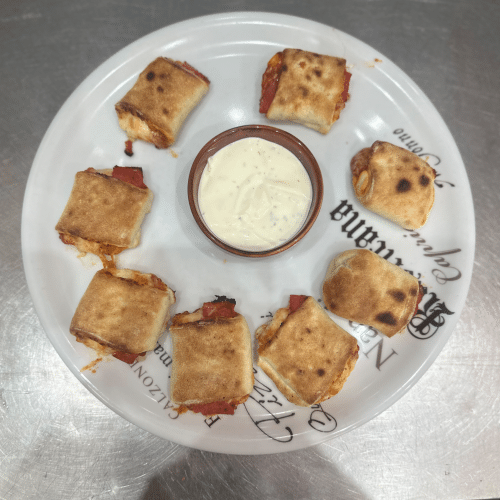Gefüllte Pizzabrötchen Schinken