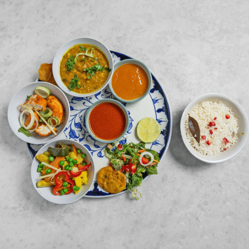 Alu Bengan Thali