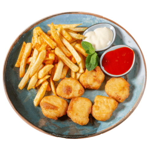 Chicken Nuggets und Pommes