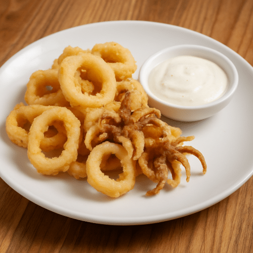 Panierte tintenfisch