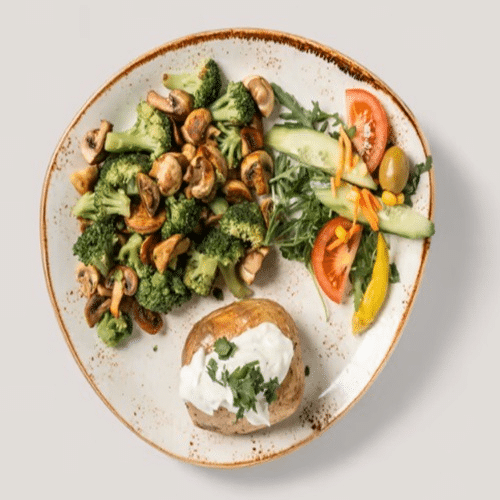 Grillkartoffeln Champignons - Brokkoli