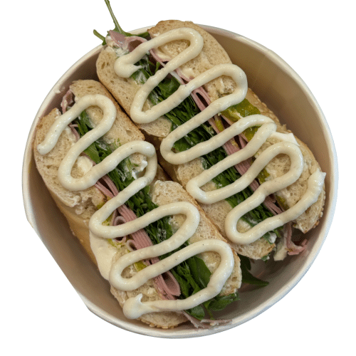 Mortadella Bagel (vegan)
