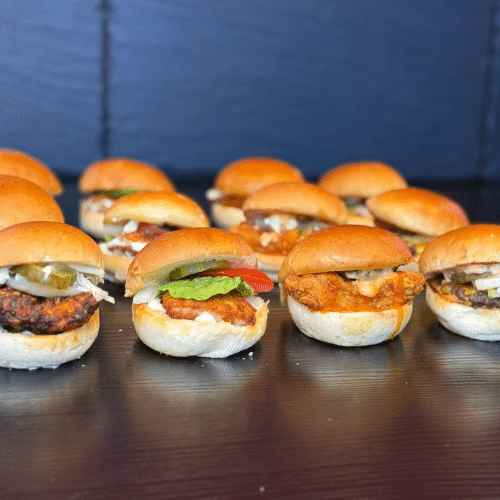 3 Mini Sliders try our top burgers Halal