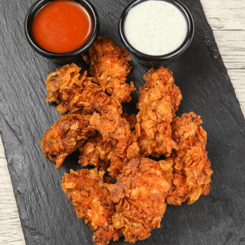 6 Hühnerflügel ohne Knochen 1 Sauce nach Wahl Knochen halal