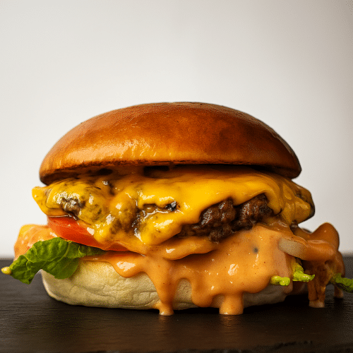 Single Smash Cheeseburger Halal