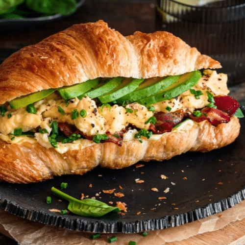 Belegtes Croissant