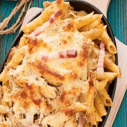 Pasta Carbonara Überbacken