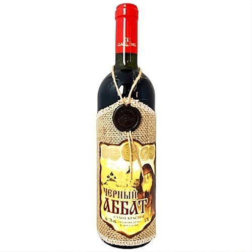 Schwarzer Abt Rotwein mit Flaschenverkleidung trocken 0.75l