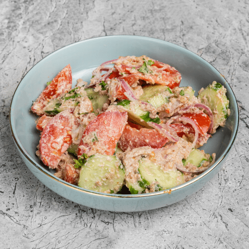 Tomaten-Gurkensalat