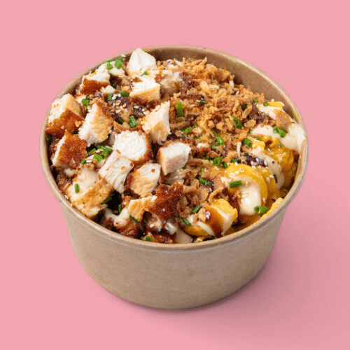 Cheesy Schnitzel Bowl