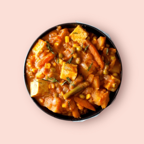 Sabji Vindaloo (scharf, vegan)