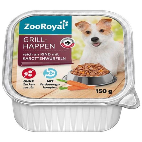 ZooRoyal Grillhappen Rind mit Karotte 150g 