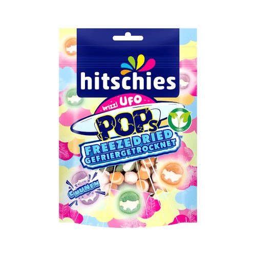 Hitschler Hitschies brizzl Ufo Pops Freeze Dried Crunch, vegan