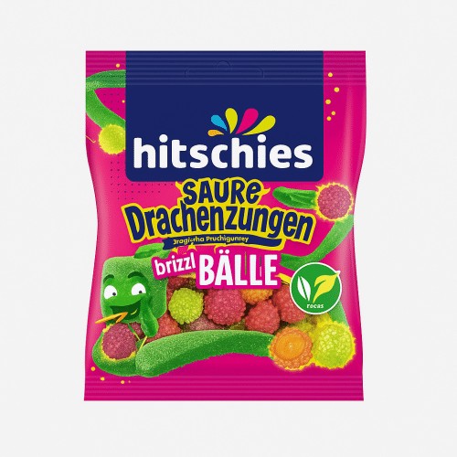 Hitschler Hitschies Saure Drachenzungen brizzl Bälle vegan