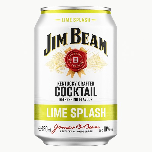 Jim Beam Bourbon Whisky & Lime Splash 0.33l (EINWEG)