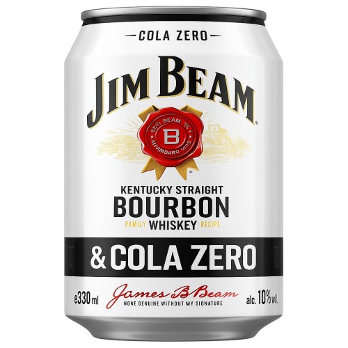 Jim Beam Bourbon Whiskey & Cola Zero 0.33l (EINWEG)
