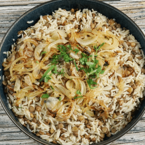 Mujaddara Teller (vegan)