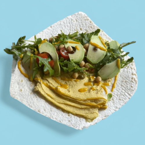 Vegane Wraps mit Avocado und Hummus