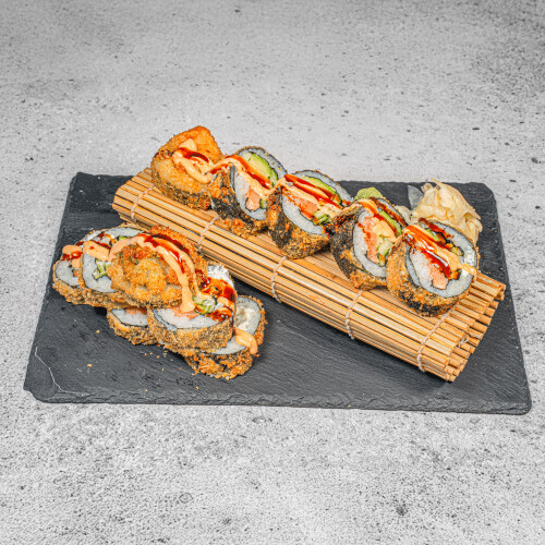 Salmon Crunch Tempura Rolls