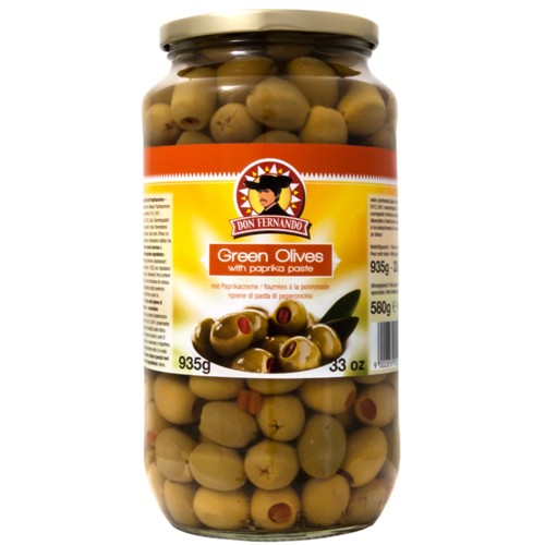 Don Fernando Grüne Oliven mit einer Füllung mit Paprika 580g