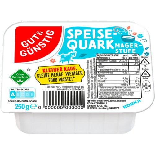 Gut und Günstig Speisequark Magerstufe 250g