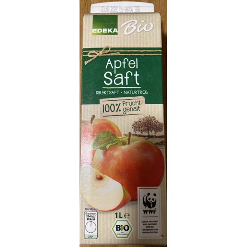Edeka Bio Apfelsaft naturtrüb 1.0l