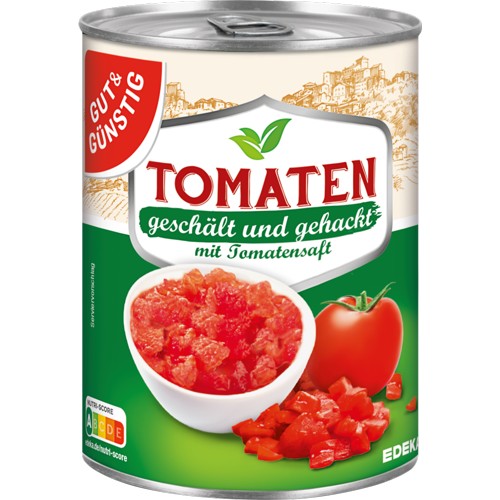 Gut & Günstig Tomaten gehackt mit Tomatensaft 400g