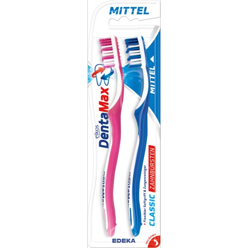ELKOS dentamax Classic Zahnbürsten mittel 2er 80g