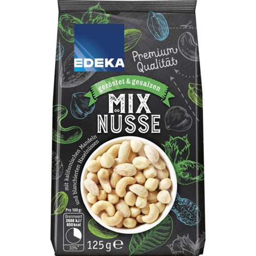 Mix Nüsse geröstet & gesalzen 125g