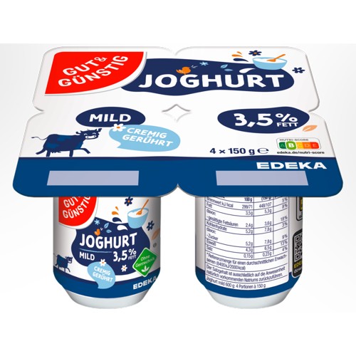 GUT&GÜNSTIG Joghurt mild 4 x 150g
