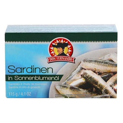 Sardinen in Sonnenblumenöl 115g