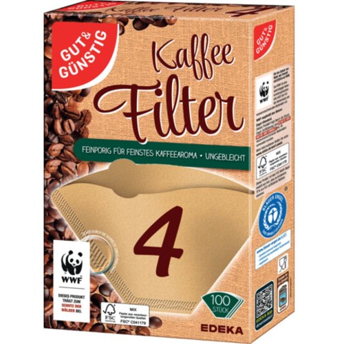 Gut & Günstig Kaffeefilter Größe 100 x 4.0g