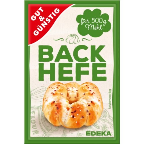 Gut & Günstig Backhefe 6 x 7.0g
