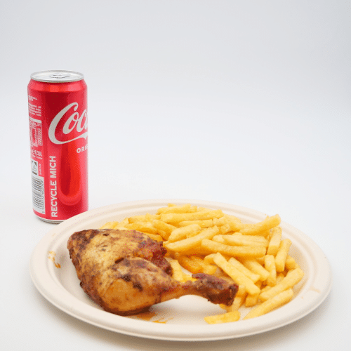 Hähnchenschenkel Menü