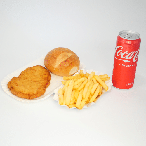 Schnitzel Menü (Hähnchenfleisch)