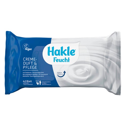 HakleFeuchtes Toilettenpapier Cremeduft & Pflege 42 St 200g