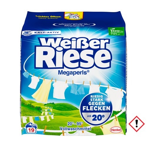 Weißer Riese Megaperls Vollwaschmittel 19 WL  1215g