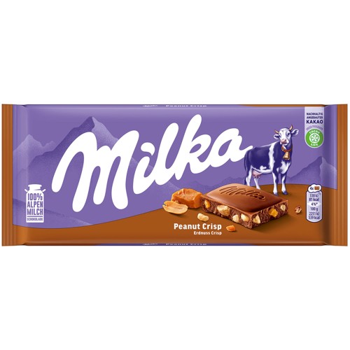 Milka Schokolade Erdnuss Crisp 90g