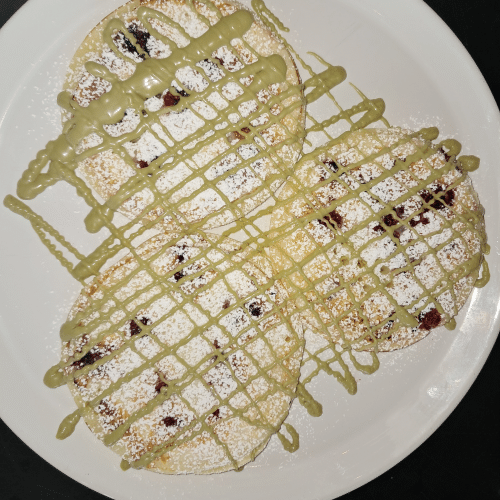 Pancakes mit Pistaziencreme & Himbeere
