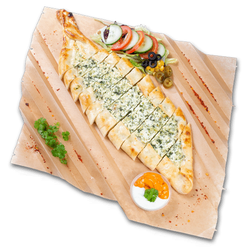 Pide Spinat und Hirtenkäse