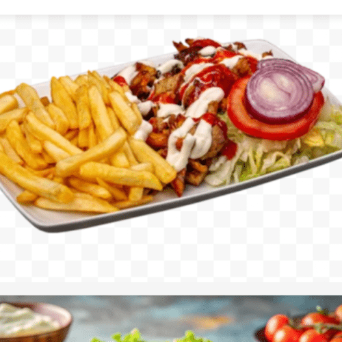 Döner Teller - Salat & Pommes