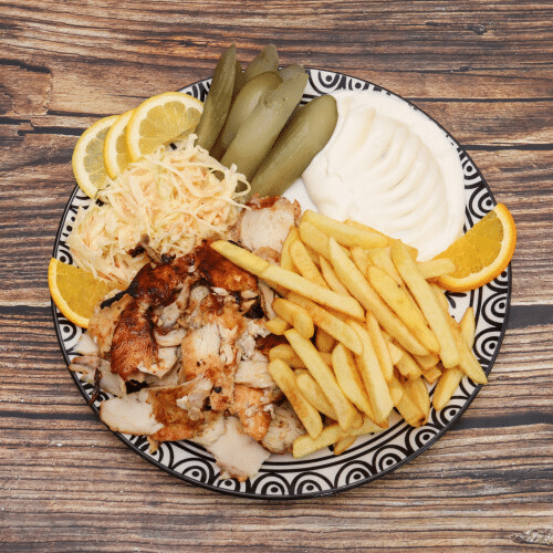 Schwarma O Hähnchen teller