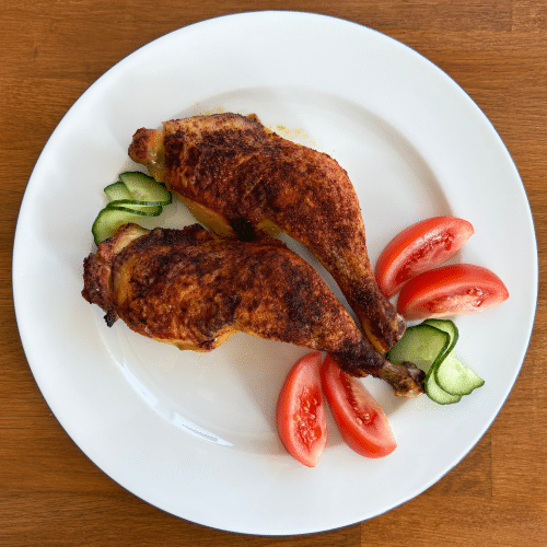 Gegrillte Kikos Maishähnchenkeule