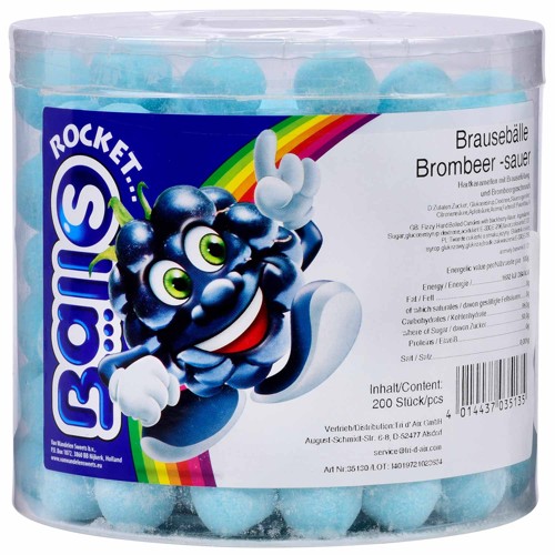 Rocket Balls Brausebälle Brombeer sauer 200g