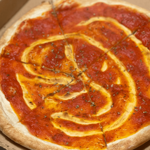 Pizzabrot mit Tomatensauce