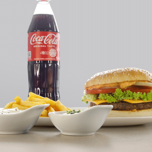 Barbecue Burger Menü