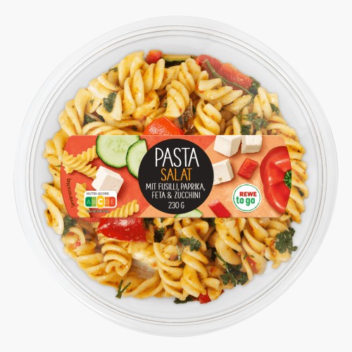 Rewe To Go Pastasalat mit Fusilli, Paprika, Feta & Zucchini 230g