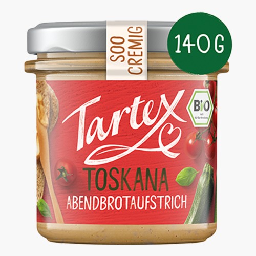 Tartex Bio Soo Cremig Brotaufstrich Toskana 140g