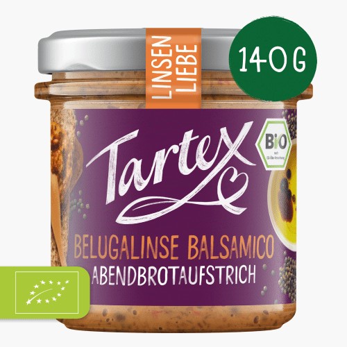 Tartex Bio Brotaufstrich Belugalinse Balsamico vegan 140g