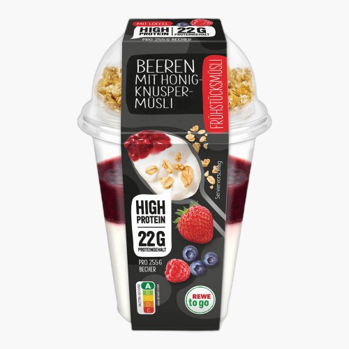 Rewe To Go Frühstücksmüsli Beeren High Protein 255g